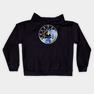 Zodiac Wizard: Earth and Space Yin Yang - Occult Astrology Design Kids Hoodie